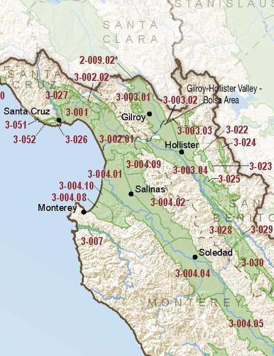 Gilroy-Hollister Valley – Bolsa Area (now part of the North San Benito Groundwater subbasin)