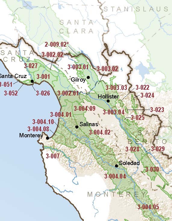 Map of Hollister, CA, California